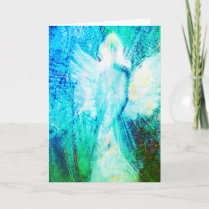 Angel Ethereal Aqua Denken Sie an Ihre Grußkarte Karte