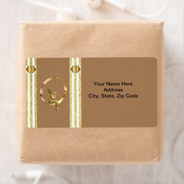 Angel Étiquette beige (En situation)