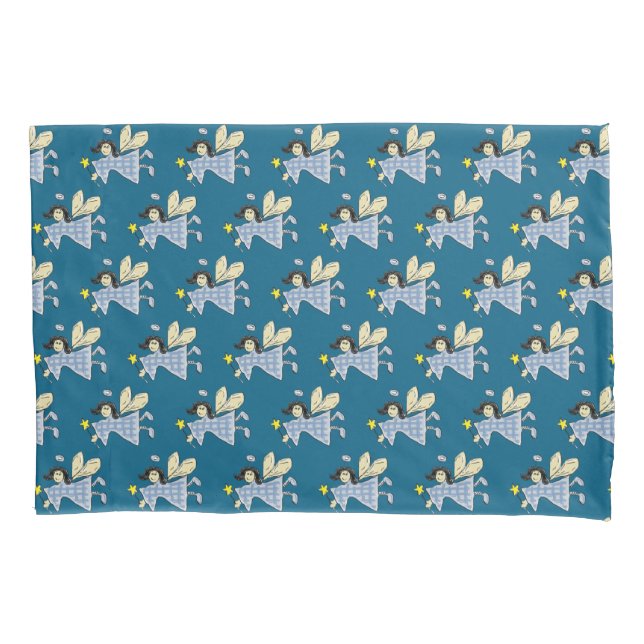 Angel Fairy Faries Blue Kids Kissenbezug (Vorderseite)