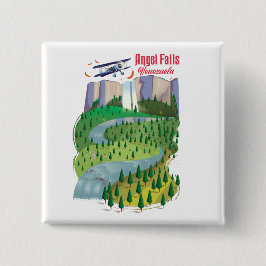 Angel Falls Venezuela Button