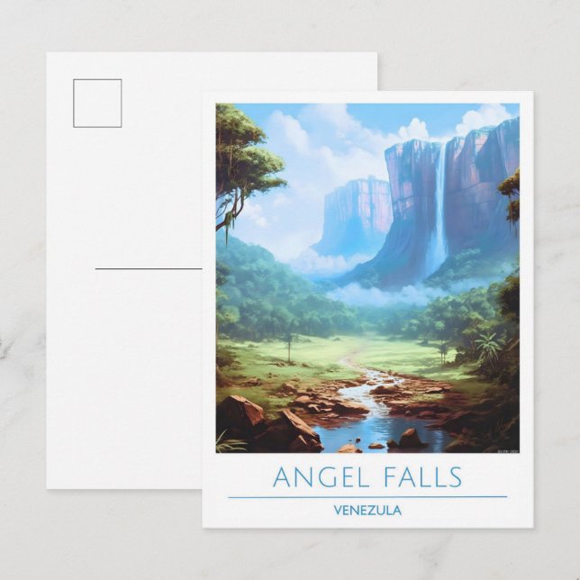 Angel Falls Venezuela Travel Postkarte (Vorne/Hinten)