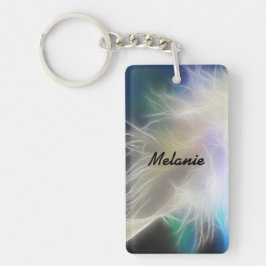 Angel Feather und Name Schlüsselanhänger