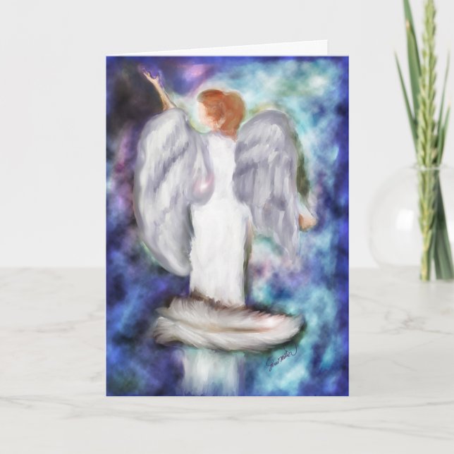 Angel Feather von Gott über Inspiration Karte (Vorderseite)