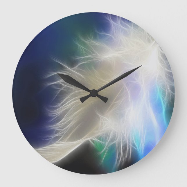 Angel Feather Wall Clock Große Wanduhr (Vorderseite)