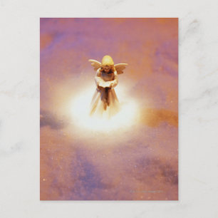 Angel Figurine im Schnee Postkarte
