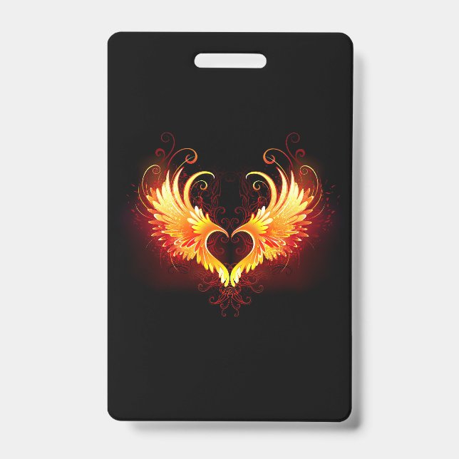 Angel Fire Heart with Wings Ausweis (Vorderseite)