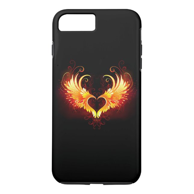 Angel Fire Heart with Wings Case-Mate iPhone Hülle (Rückseite)