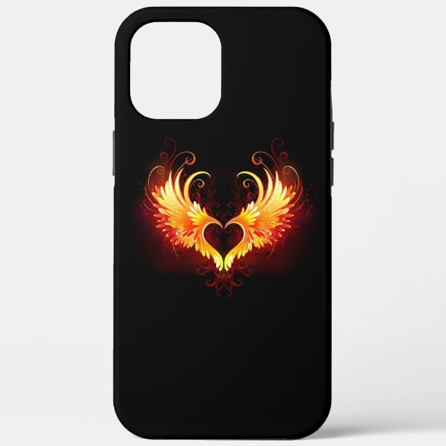 Angel Fire Heart with Wings Case-Mate iPhone Hülle (Rückseite)