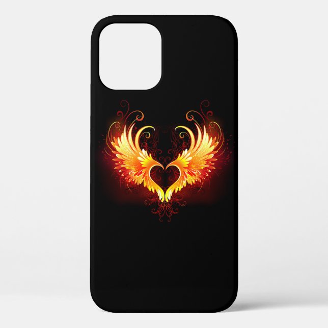 Angel Fire Heart with Wings Case-Mate iPhone Hülle (Rückseite)