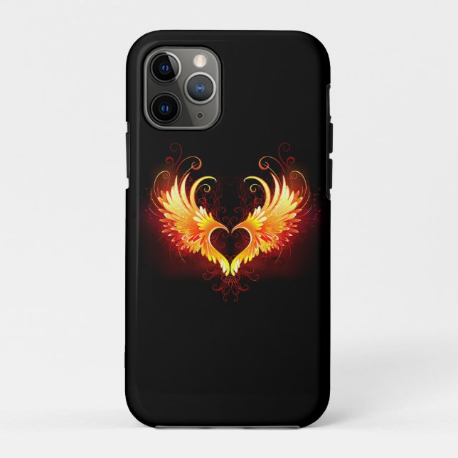 Angel Fire Heart with Wings Case-Mate iPhone Hülle (Rückseite)
