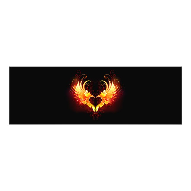 Angel Fire Heart with Wings Fotodruck (Vorne)