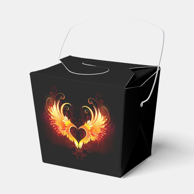 Angel Fire Heart with Wings Geschenkschachtel (Vorderseite)