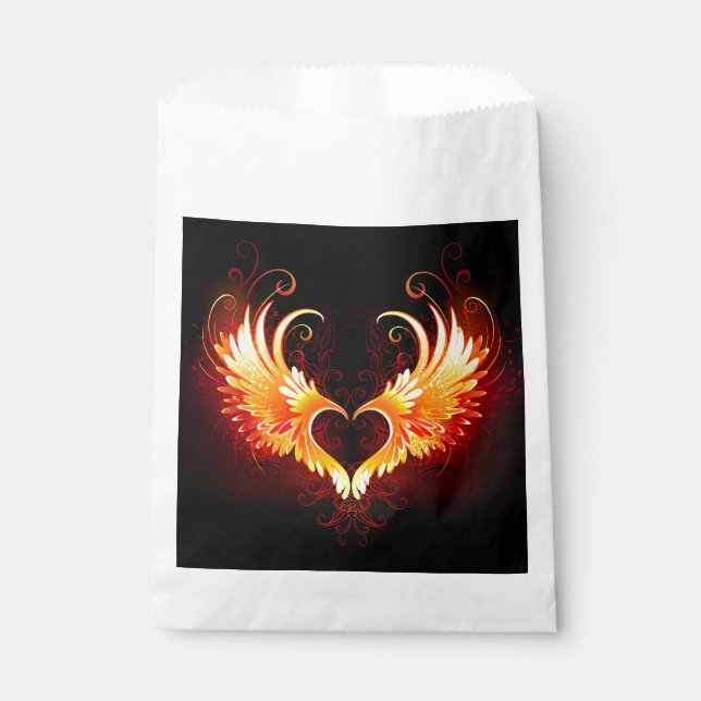 Angel Fire Heart with Wings Geschenktütchen (Vorderseite)
