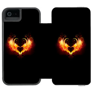 Angel Fire Heart with Wings Incipio Watson™ iPhone 5 Geldbörsen Hülle