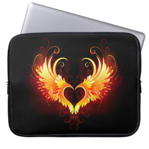 Angel Fire Heart with Wings Laptopschutzhülle