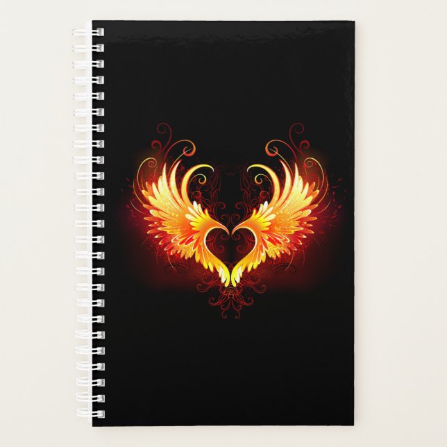 Angel Fire Heart with Wings Planer (Vorderseite)