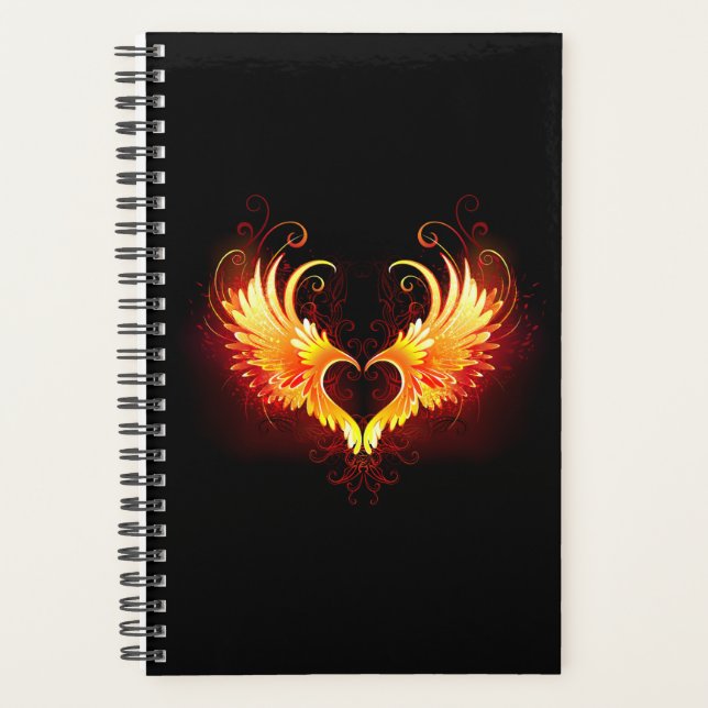 Angel Fire Heart with Wings Planer (Vorderseite)