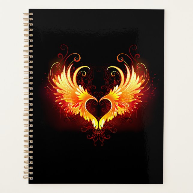 Angel Fire Heart with Wings Planer (Vorderseite)