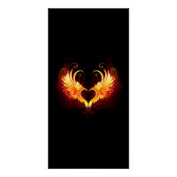 Angel Fire Heart with Wings