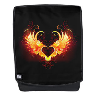 Angel Fire Heart with Wings Rucksack