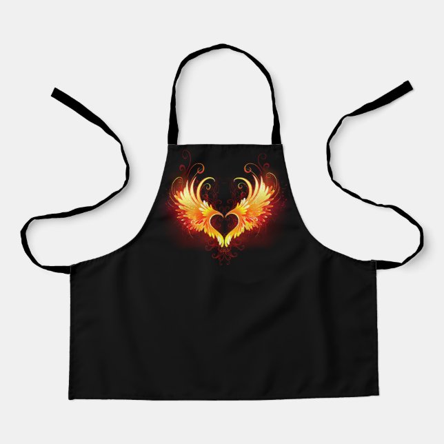 Angel Fire Heart with Wings Schürze (Vorderseite)