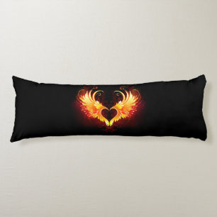 Angel Fire Heart with Wings Seitenschläferkissen
