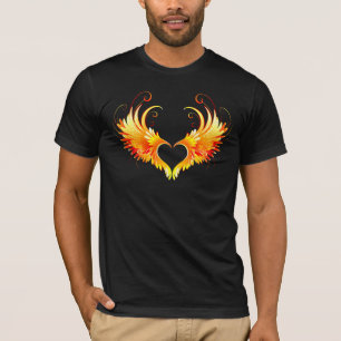 Angel Fire Heart with Wings T-Shirt
