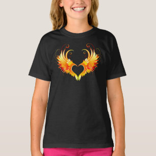 Angel Fire Heart with Wings T-Shirt