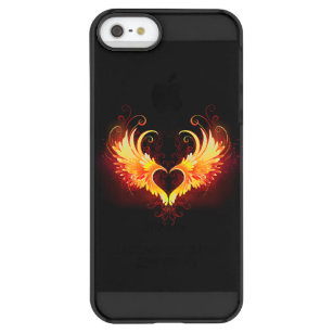 Angel Fire Heart with Wings Permafrost® iPhone SE/5/5s Hülle