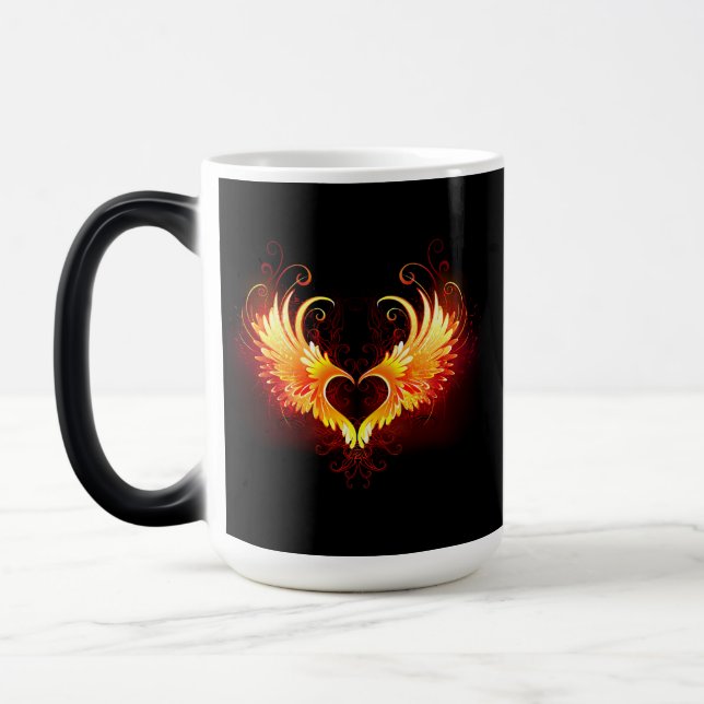 Angel Fire Heart with Wings Verwandlungstasse (Links)