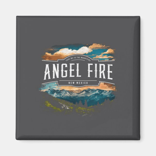 Angel Fire Mountains New Mexico Hiking Outdoors Vi Magnet (Vorne)