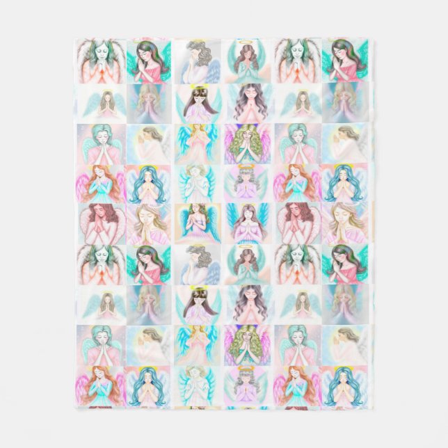 Angel Fleece Blanket beten (Vorderseite)