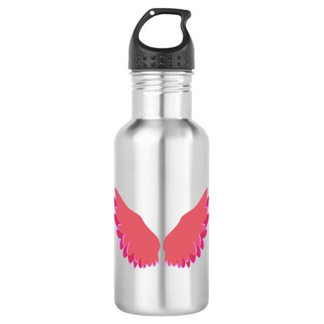 Angel-Flügel Edelstahlflasche (Vorderseite)