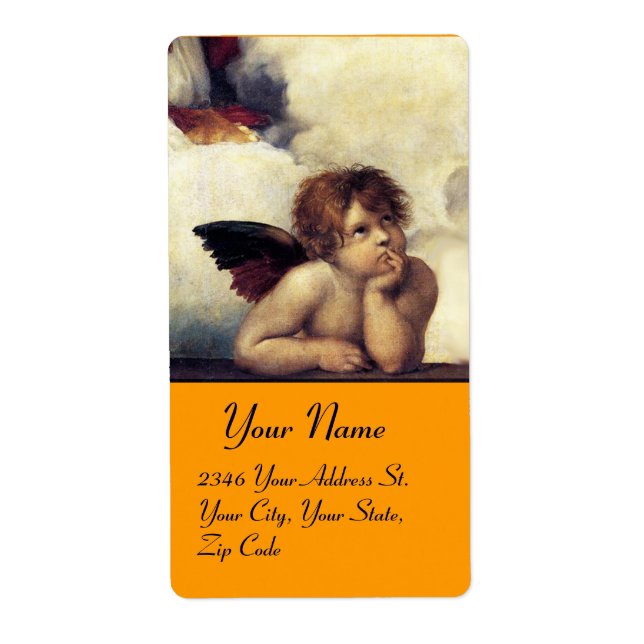ANGEL / Flügelkreuz, orange, weiß (Vorne)