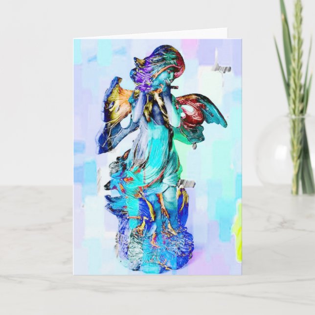 Angel Flute Jeden Anlaß Card Dankeskarte (Vorderseite)