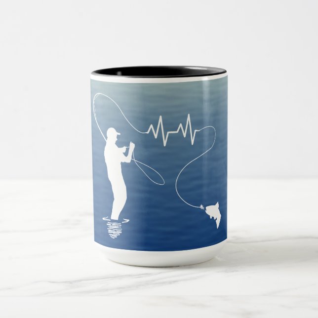 Angel-Fly-Fischermann Tasse (Zentrum)