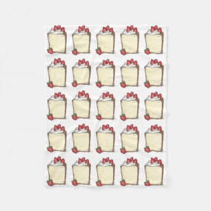 Angel Food Angelfood Cake Slice Erdbeeren Fleecedecke