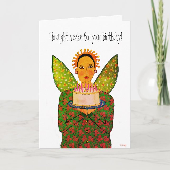 Angel Food Birthday Dankeskarte (Vorderseite)