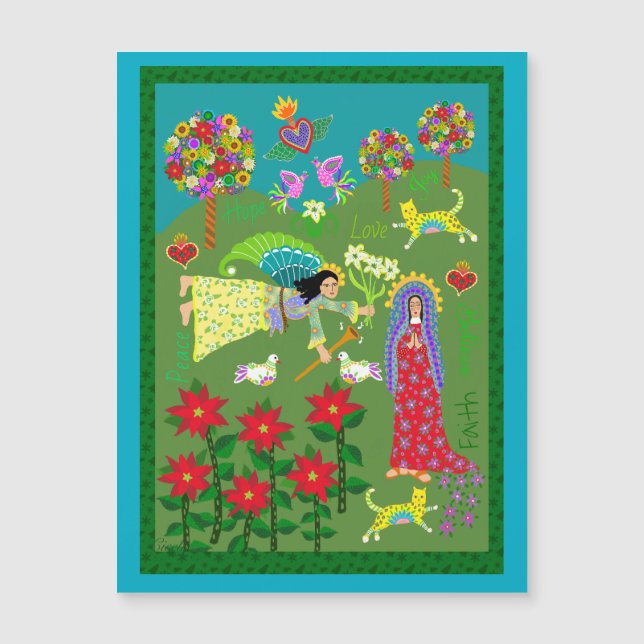 Angel Gabriel und die Jungfrau Mary Annunciation Magnetkarte (Vorderseite)
