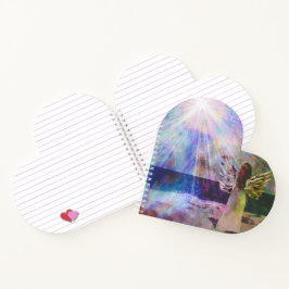 Angel Gazing Himmlisch Heart Shape Journal-Noteboo Notizbuch