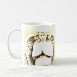 Angel Gebet Himmlischen Flüge Goldenes Licht Kaffeetasse