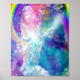 Angel Gebet Weltfrieden Schöne Farbenspiele Kunst Poster