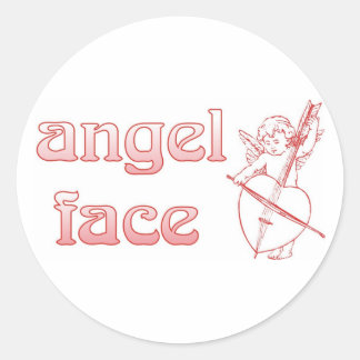 Angel-Gesicht Runder Aufkleber