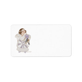 Angel Girl and Humming Bird Address Labels Adressaufkleber