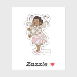 Angel Girl and Owl Sticker