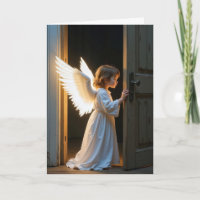 Angel Girl pinkelt um eine Tür