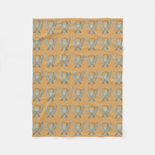 Angel Gold Awareness Ribbon Soft Blankes Fleecedecke