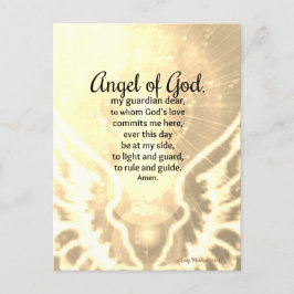 Angel Gottes Gebet Schöne Segnungen Wasserfarbe Postkarte