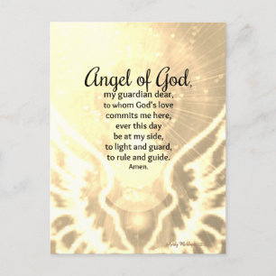 Angel Gottes Gebet Schöne Segnungen Wasserfarbe Postkarte