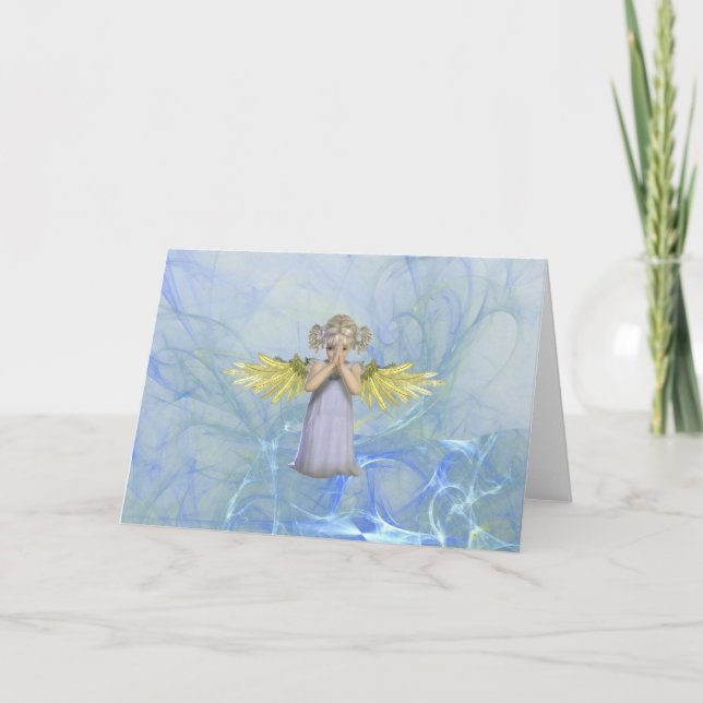 Angel-Grußkarte beten Karte (Vorderseite)